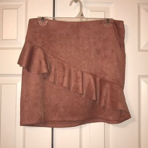 Velvet mini skirt